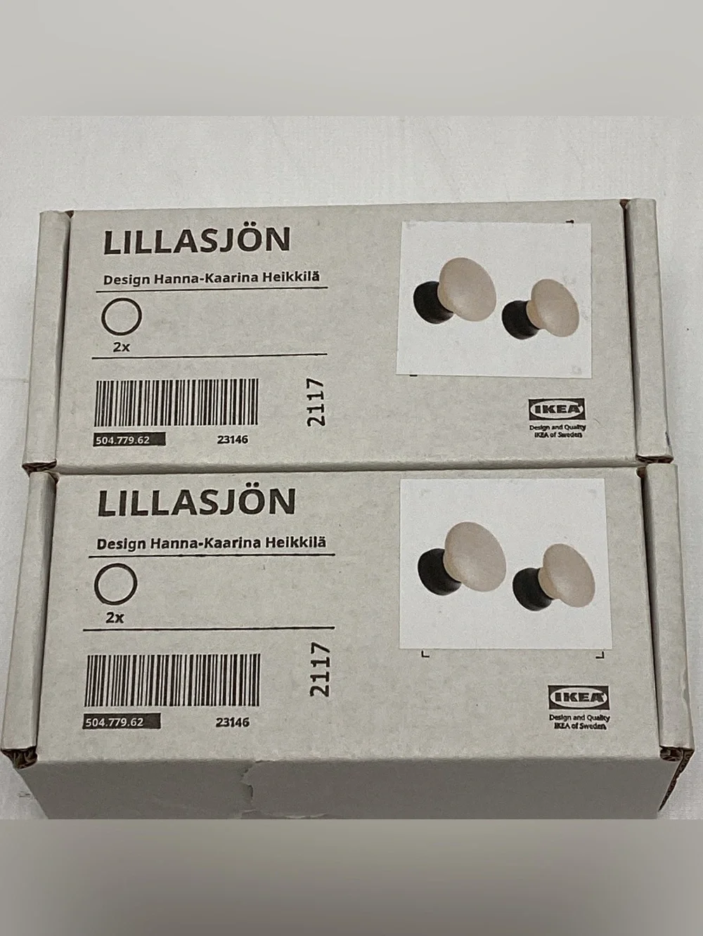 IKEA LILLASJON Knob  504.779.62 2 Boxes = 3 knobs